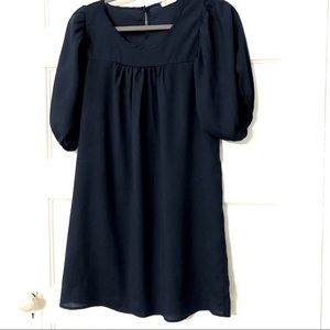 Everly Dark Blue Knee-Length Dress